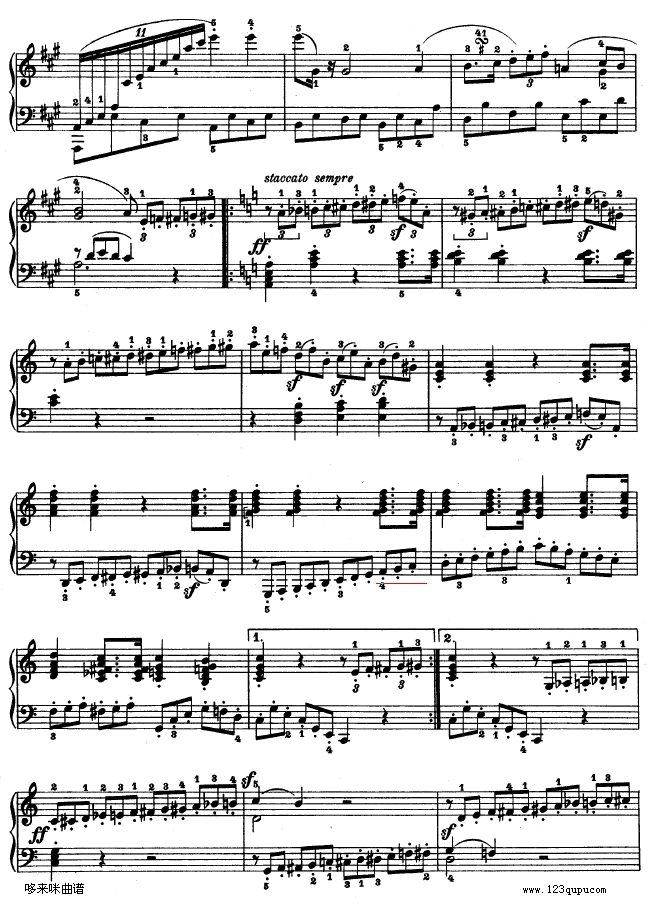 A大调第二钢琴奏鸣曲-贝多芬钢琴曲谱（图15）