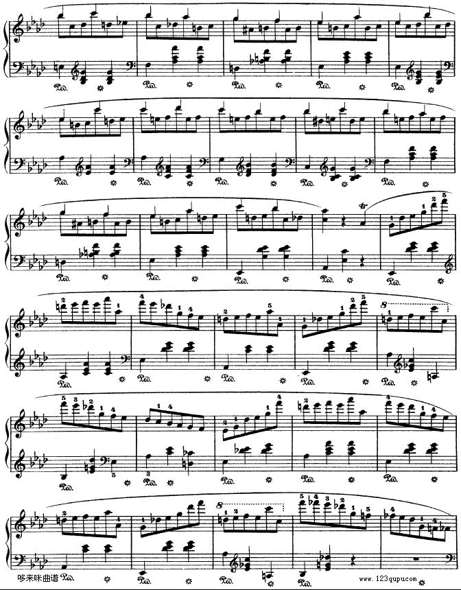 降A大调圆舞曲作品42-肖邦钢琴曲谱（图2）