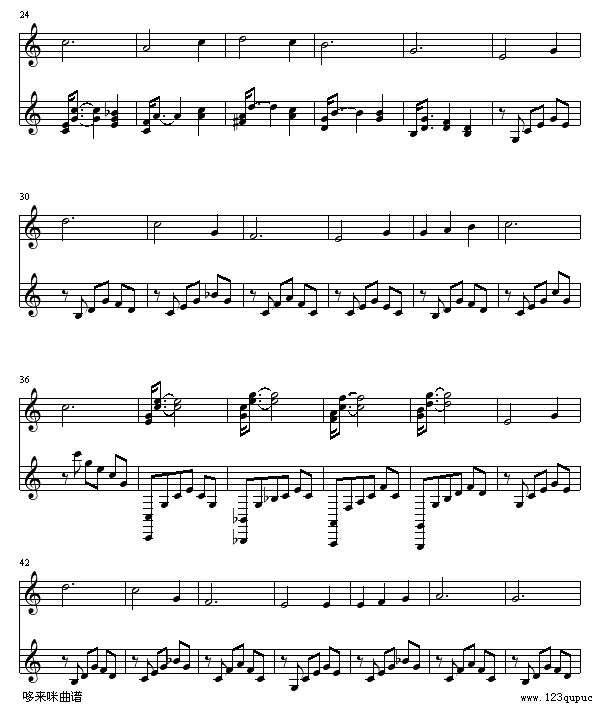 雪绒花-查理德.罗杰斯钢琴曲谱（图2）