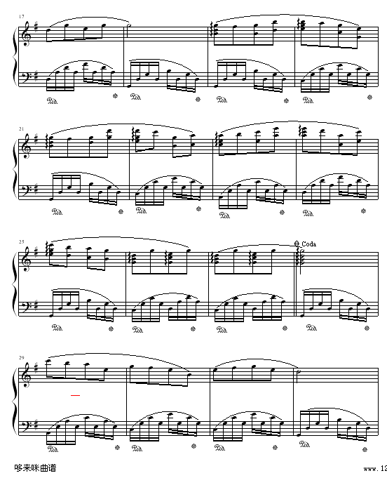 冥想-班得瑞钢琴曲谱（图2）