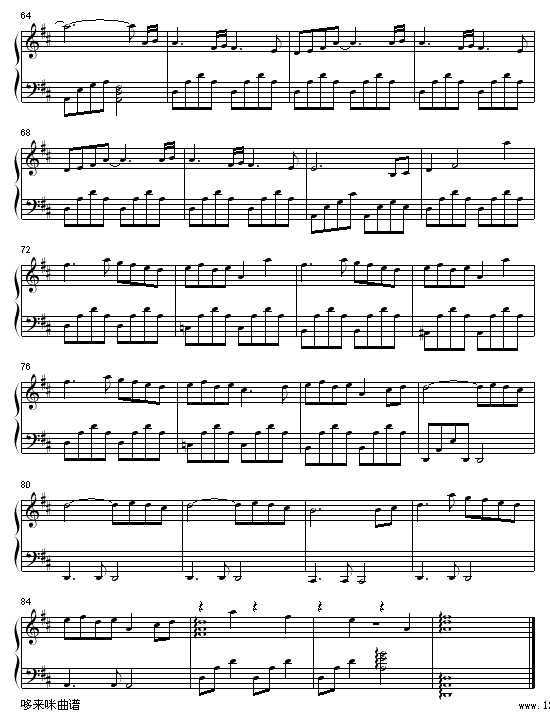 比特里克斯-班得瑞钢琴曲谱（图4）
