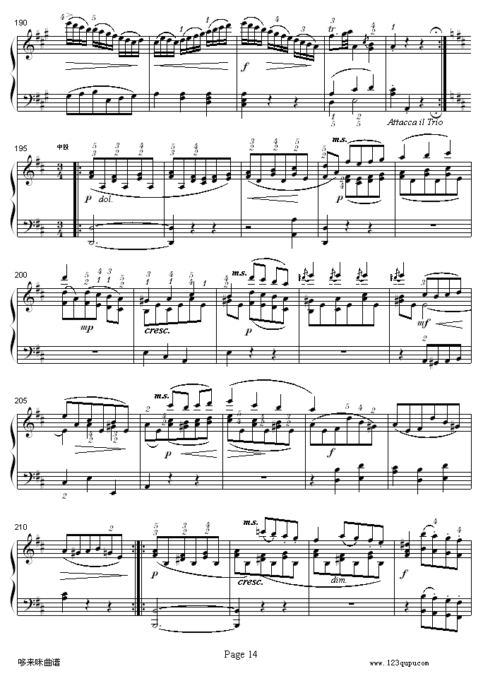 A大调钢琴奏鸣曲K331-寒风-莫扎特钢琴曲谱（图14）