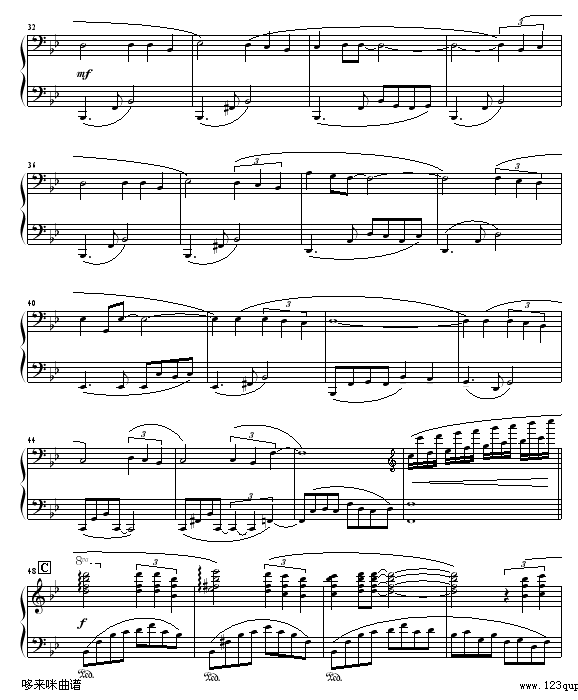 听海-克莱德曼钢琴曲谱（图3）