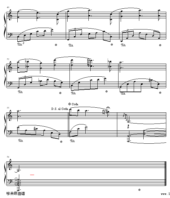 第二号夜曲-班得瑞钢琴曲谱（图5）