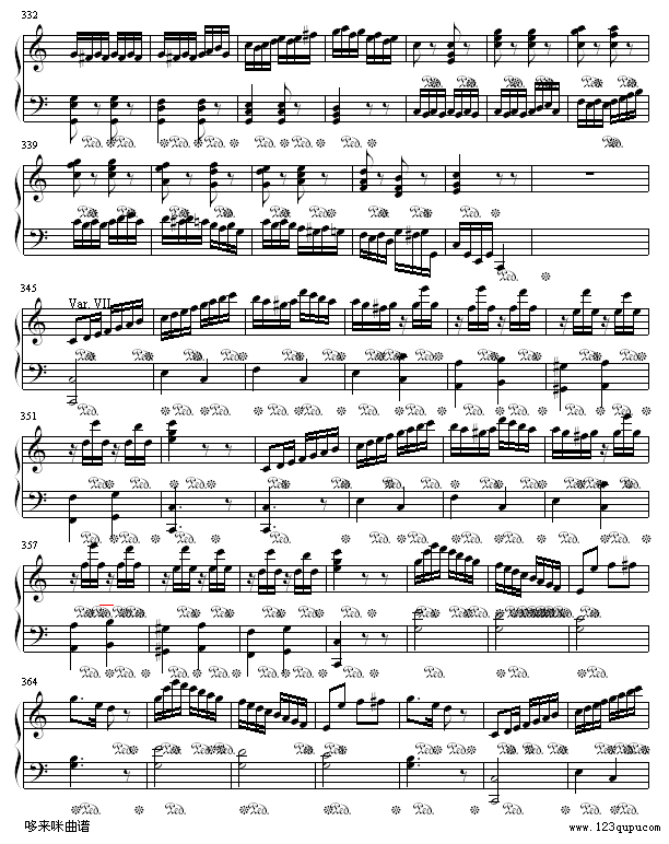 小星星变奏曲-莫扎特钢琴曲谱（图10）