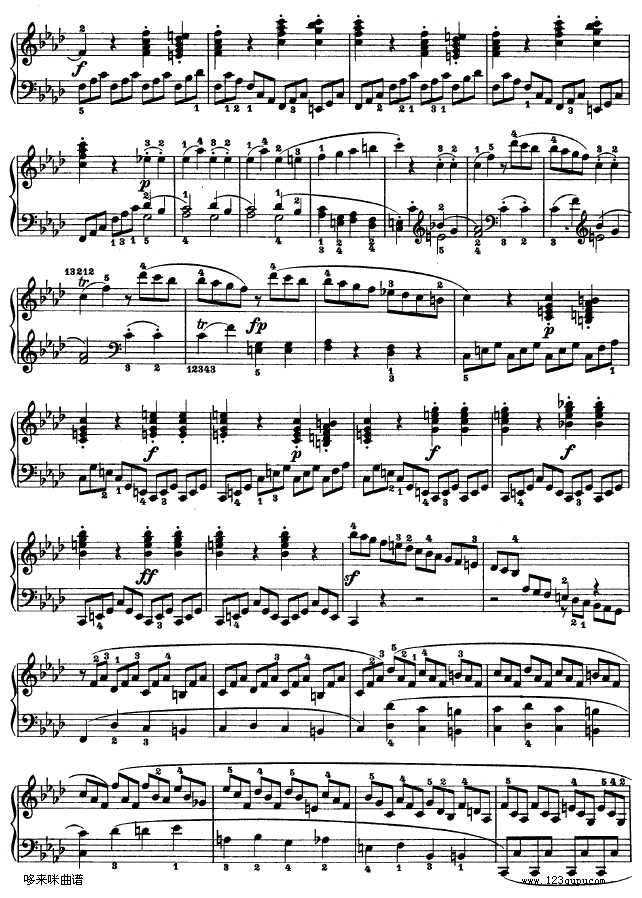 f小调第一钢琴奏鸣曲-贝多芬钢琴曲谱（图16）
