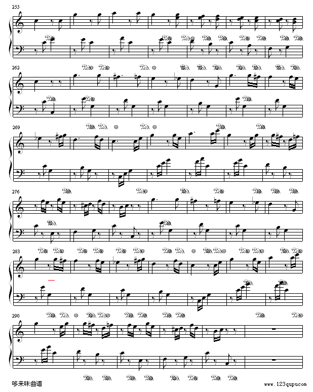小星星变奏曲-莫扎特钢琴曲谱（图8）