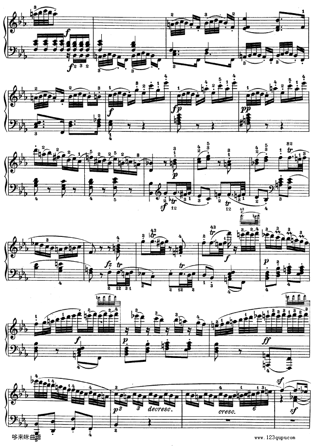 降E大调第四钢琴奏鸣曲-Op.7-贝多芬钢琴曲谱（图19）