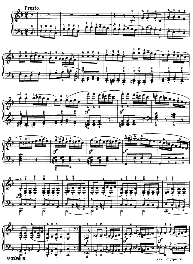 F大调第六钢琴奏鸣曲 - Op.10—2-贝多芬钢琴曲谱（图11）