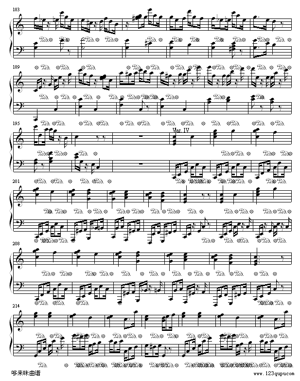 小星星变奏曲-莫扎特钢琴曲谱（图6）