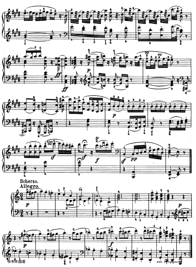 第三钢琴奏鸣曲 -Op.2 No.3-贝多芬钢琴曲谱（图14）
