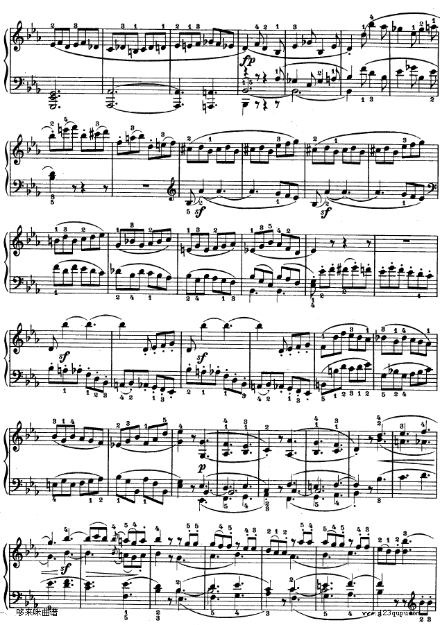 降E大调第四钢琴奏鸣曲-Op.7-贝多芬钢琴曲谱（图7）
