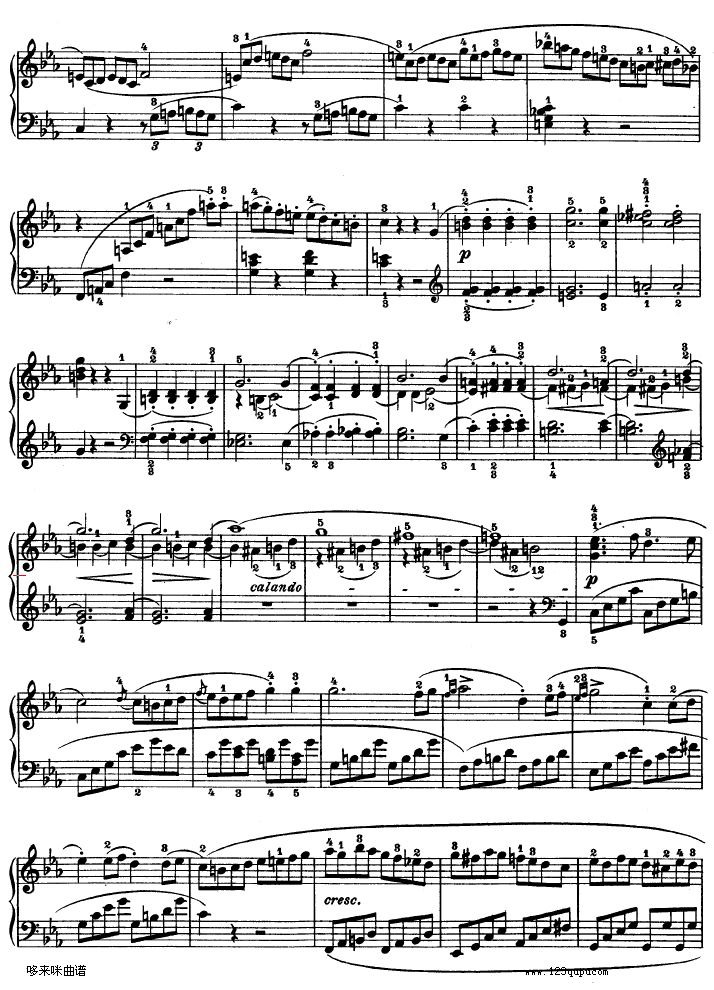 C小调第八琴奏鸣曲（悲怆）Op—13-贝多芬钢琴曲谱（图17）
