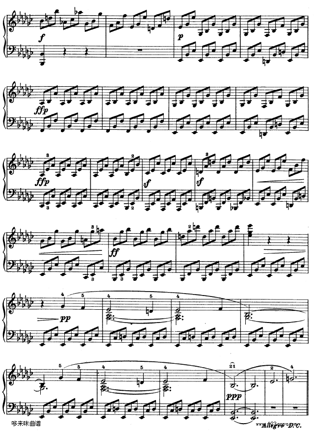 降E大调第四钢琴奏鸣曲-Op.7-贝多芬钢琴曲谱（图17）