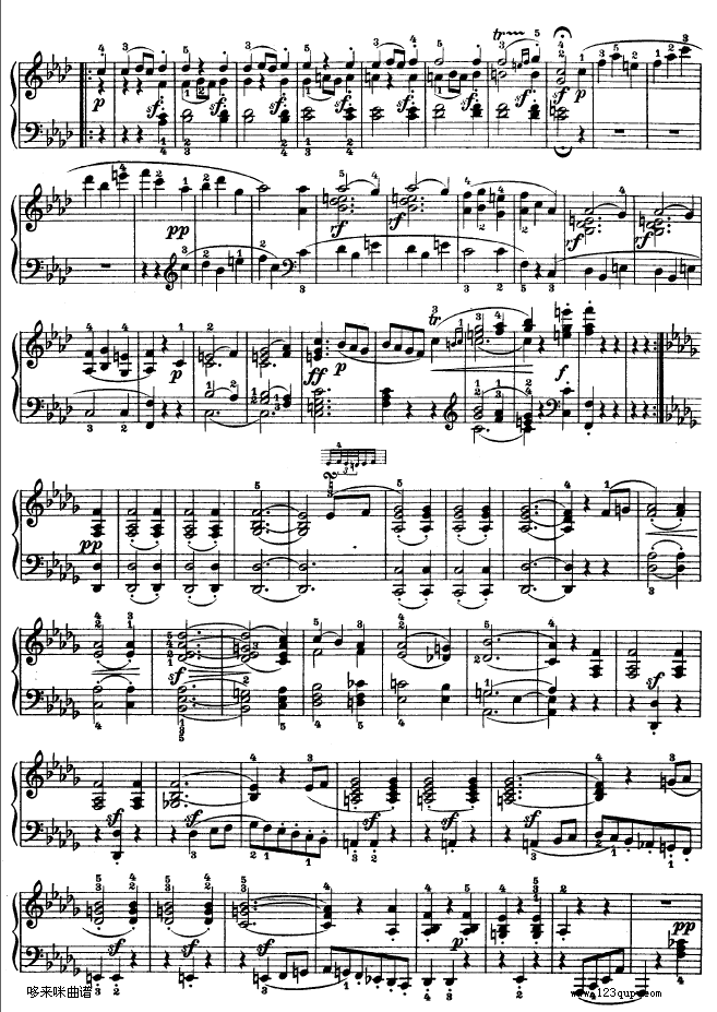 F大调第六钢琴奏鸣曲 - Op.10—2-贝多芬钢琴曲谱（图8）