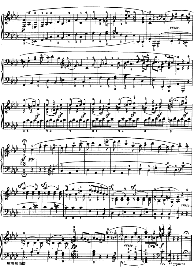 F大调第六钢琴奏鸣曲 - Op.10—2-贝多芬钢琴曲谱（图10）