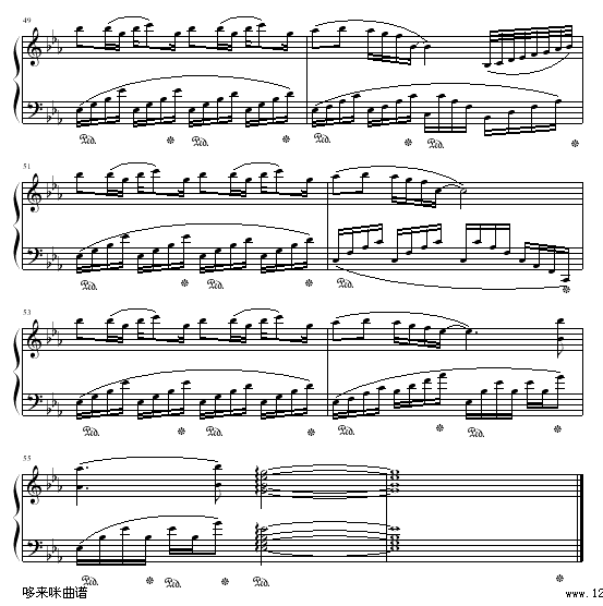 歌唱-克莱德曼钢琴曲谱（图7）