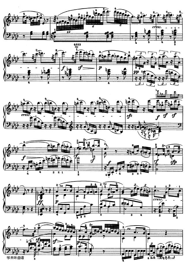 C小调第五钢琴奏鸣曲 - Op. 10—1-贝多芬钢琴曲谱（图8）