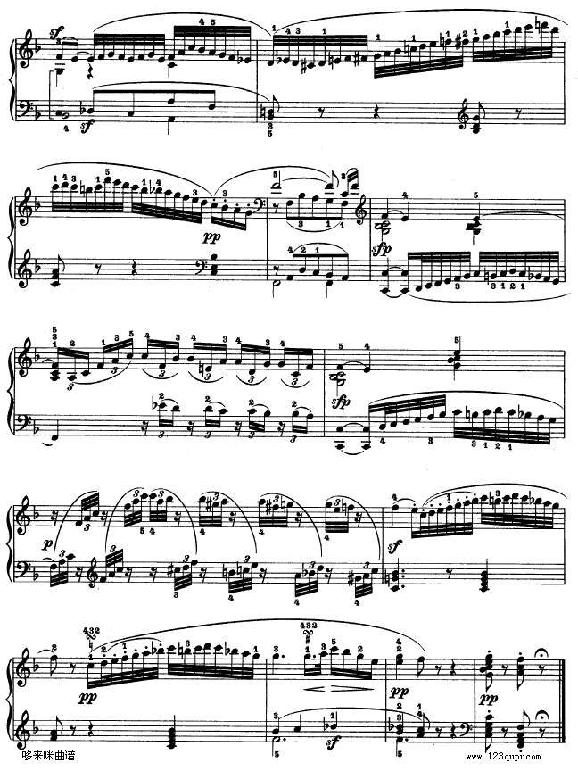 f小调第一钢琴奏鸣曲-贝多芬钢琴曲谱（图9）