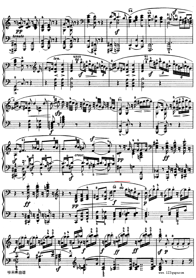 降E大调第四钢琴奏鸣曲-Op.7-贝多芬钢琴曲谱（图13）