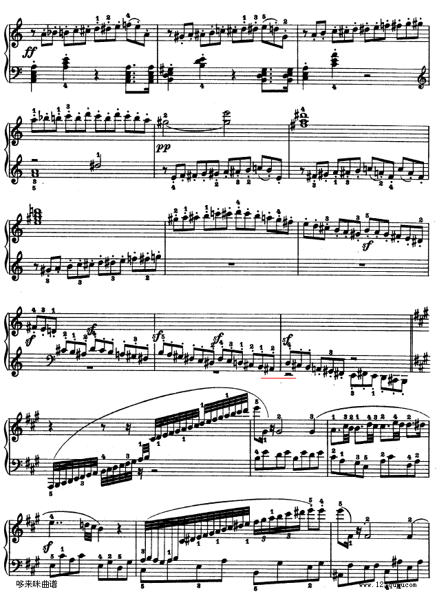 A大调第二钢琴奏鸣曲-贝多芬钢琴曲谱（图19）