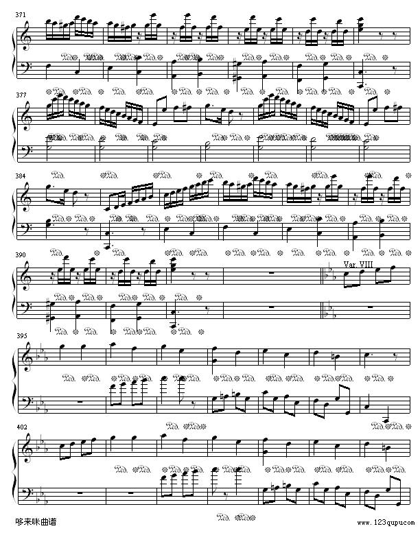 小星星变奏曲-莫扎特钢琴曲谱（图11）