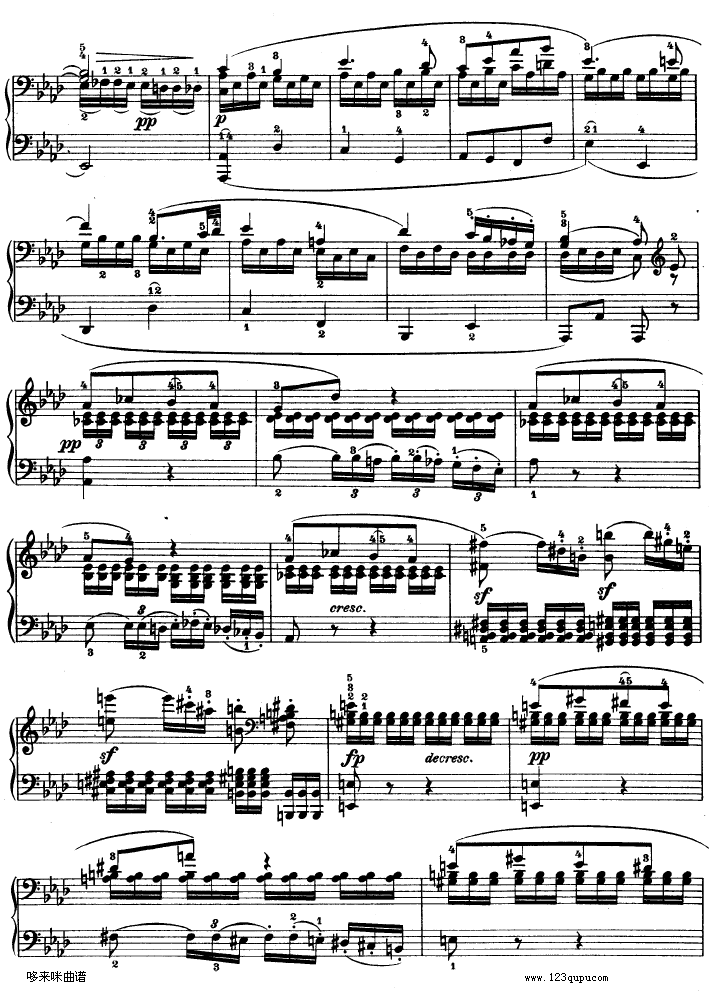 C小调第八琴奏鸣曲（悲怆）Op—13-贝多芬钢琴曲谱（图10）