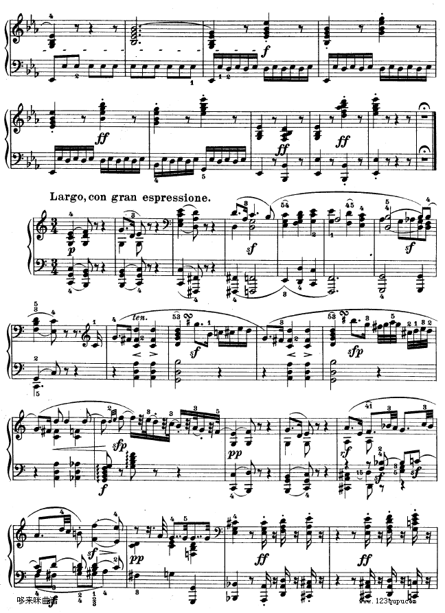 降E大调第四钢琴奏鸣曲-Op.7-贝多芬钢琴曲谱（图11）