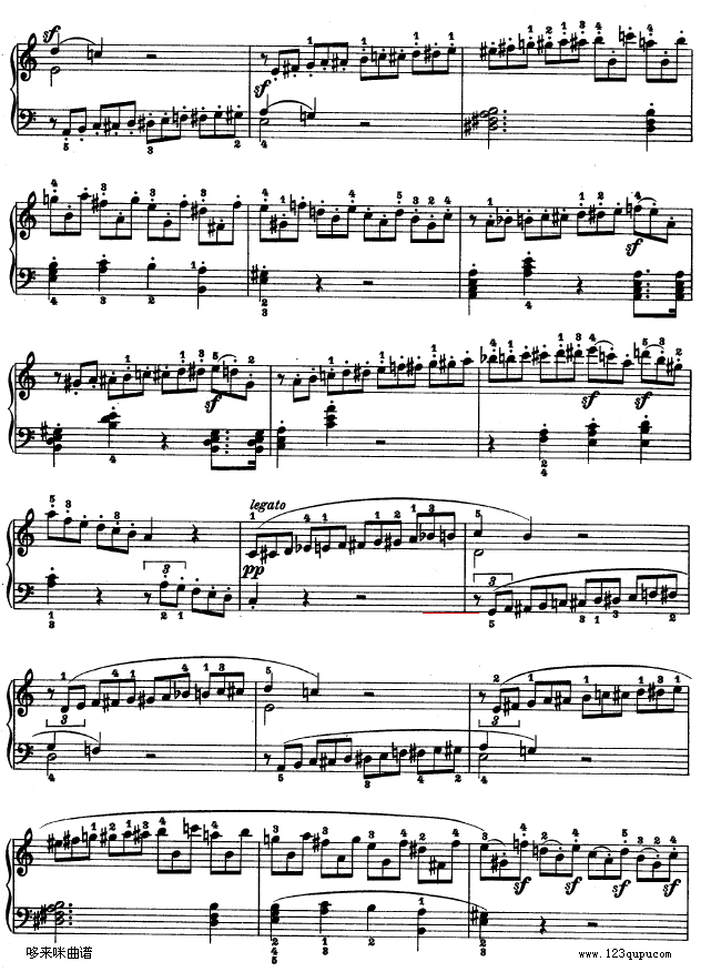 A大调第二钢琴奏鸣曲-贝多芬钢琴曲谱（图18）