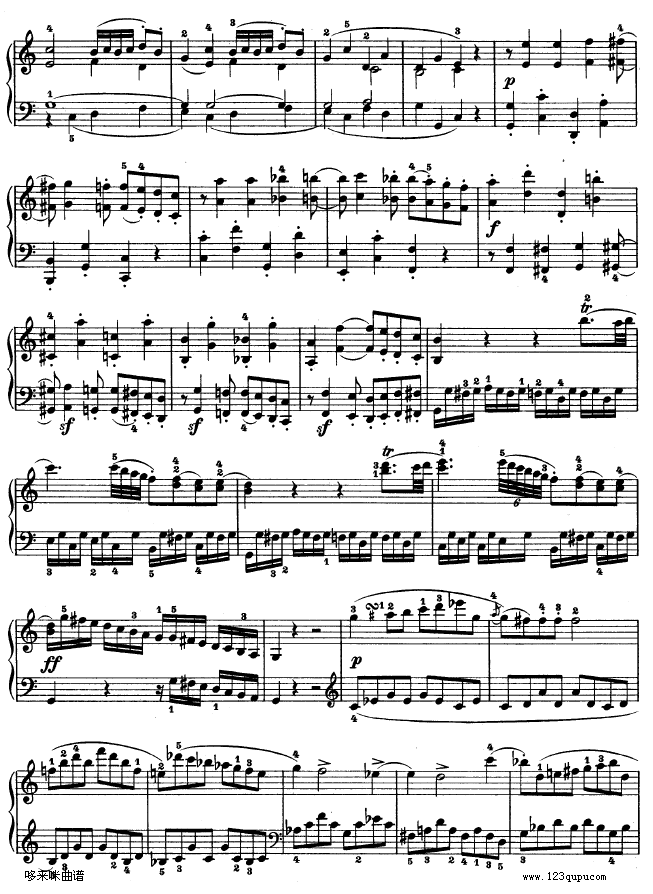第三钢琴奏鸣曲 -Op.2 No.3-贝多芬钢琴曲谱（图6）