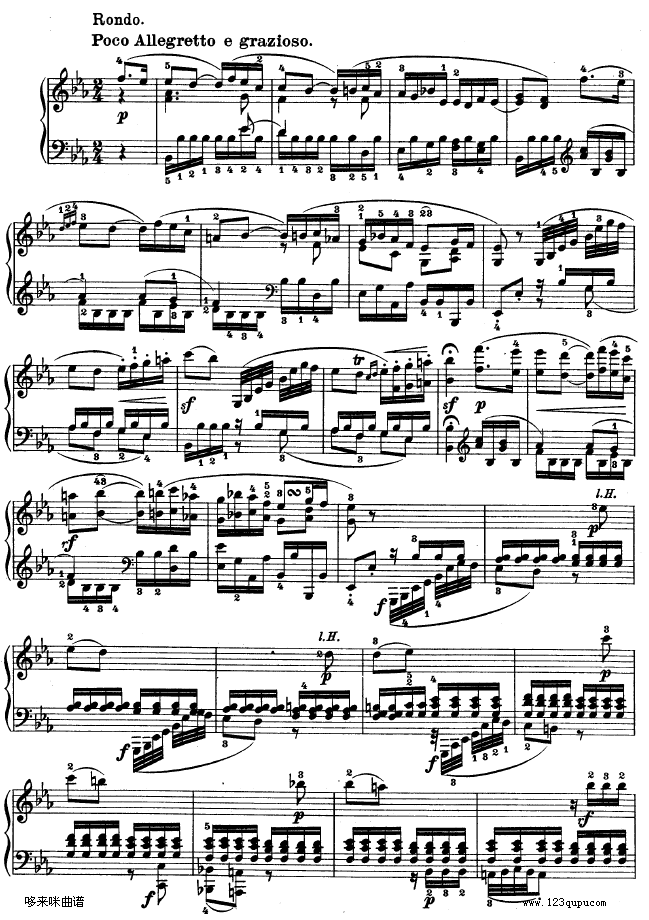 降E大调第四钢琴奏鸣曲-Op.7-贝多芬钢琴曲谱（图18）