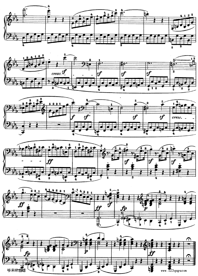 C小调第五钢琴奏鸣曲 - Op. 10—1-贝多芬钢琴曲谱（图6）