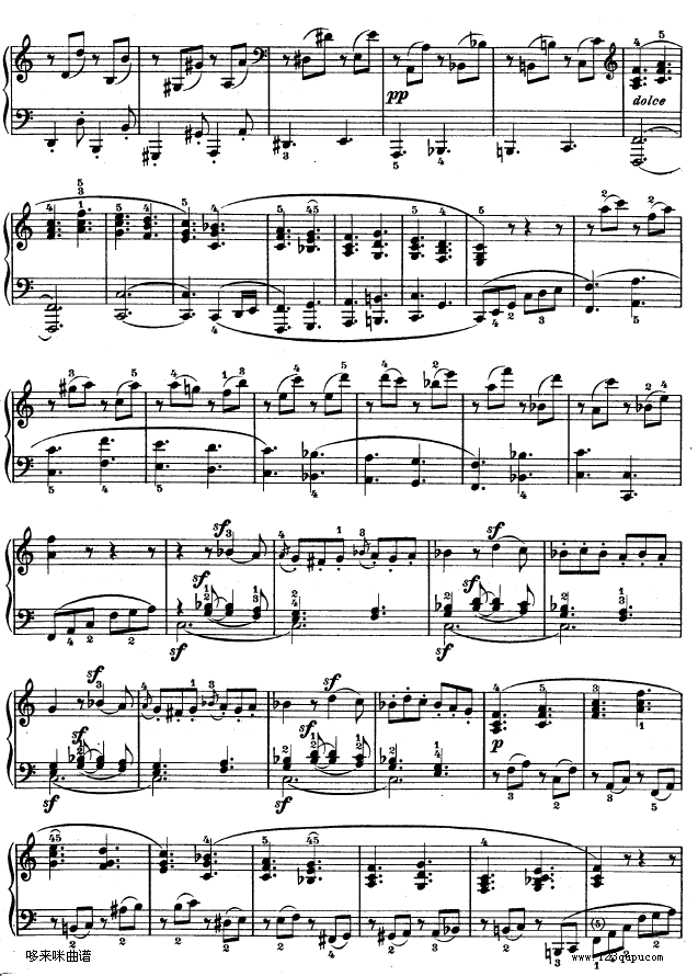 第三钢琴奏鸣曲 -Op.2 No.3-贝多芬钢琴曲谱（图21）