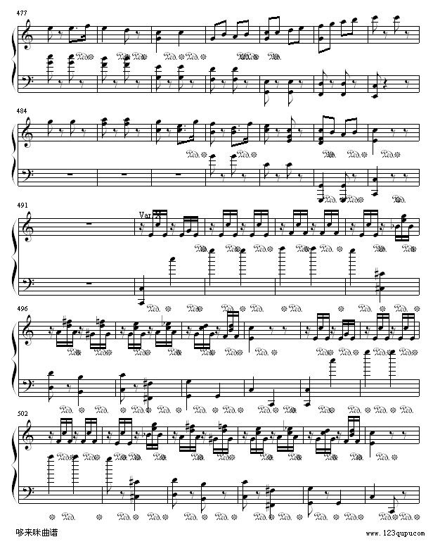 小星星变奏曲-莫扎特钢琴曲谱（图14）