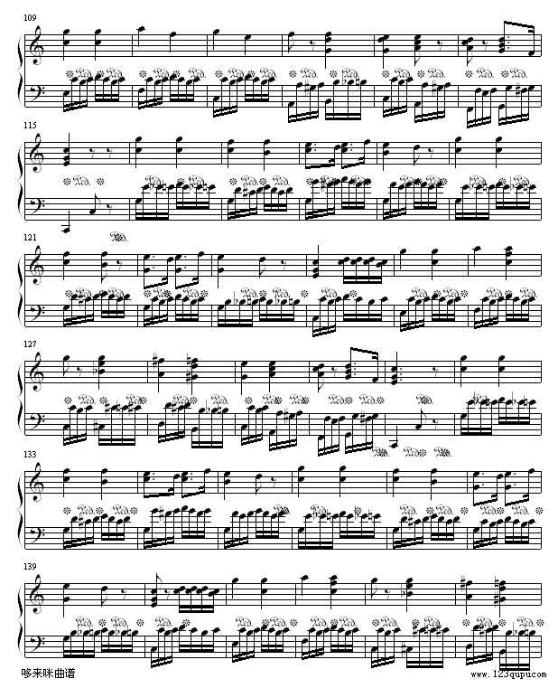 小星星变奏曲-莫扎特钢琴曲谱（图4）