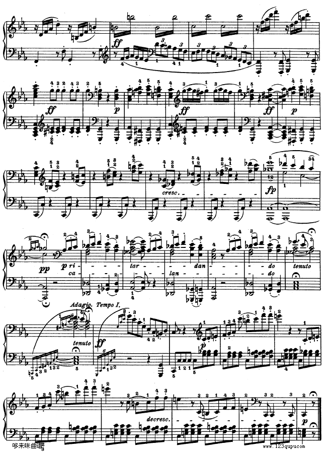 C小调第五钢琴奏鸣曲 - Op. 10—1-贝多芬钢琴曲谱（图14）