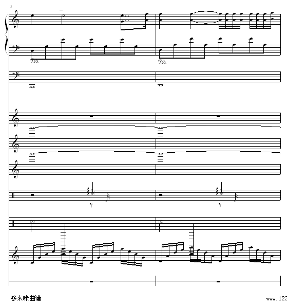 水边的阿狄丽娜 -（乐队总谱版）-克莱德曼钢琴曲谱（图2）