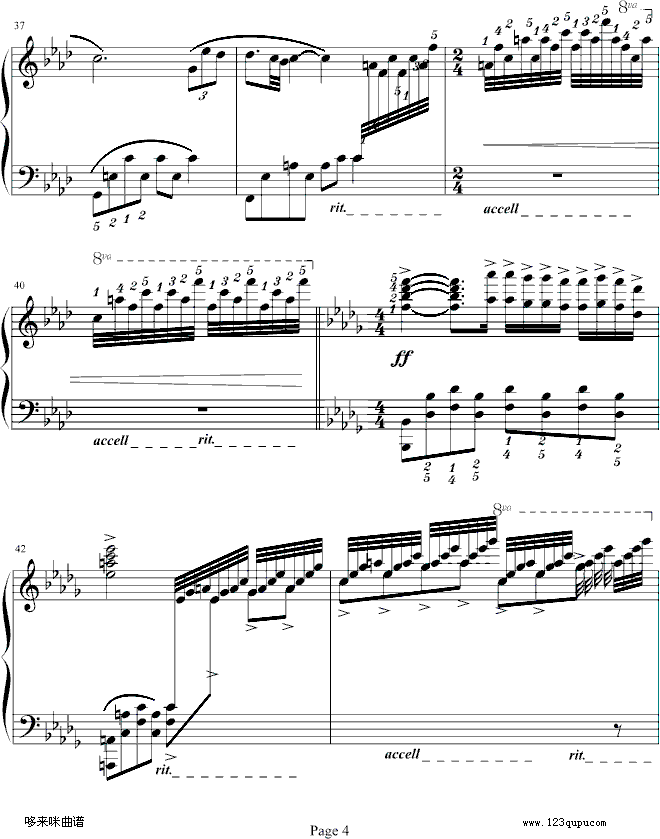 秋日私语-总谱-克莱德曼钢琴曲谱（图4）