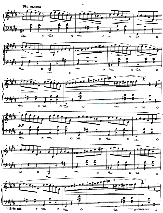 钢琴圆舞曲64-2-肖邦钢琴曲谱（图4）