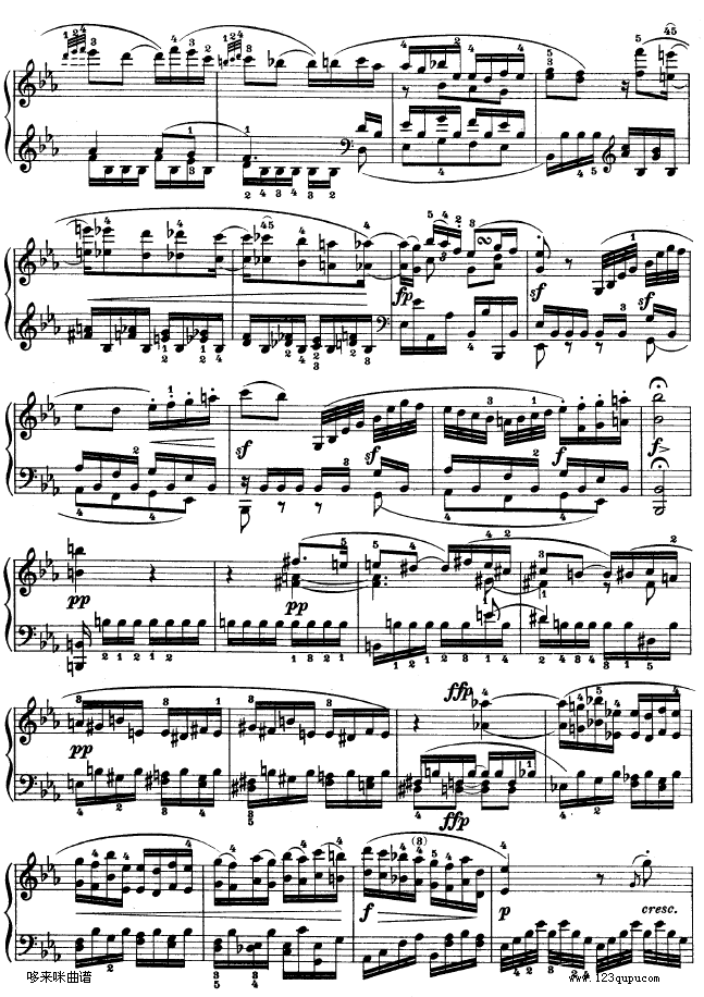 降E大调第四钢琴奏鸣曲-Op.7-贝多芬钢琴曲谱（图24）