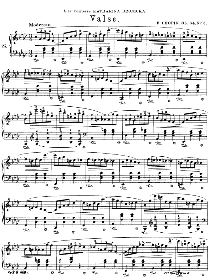 钢琴圆舞曲64-2-肖邦钢琴曲谱（图7）