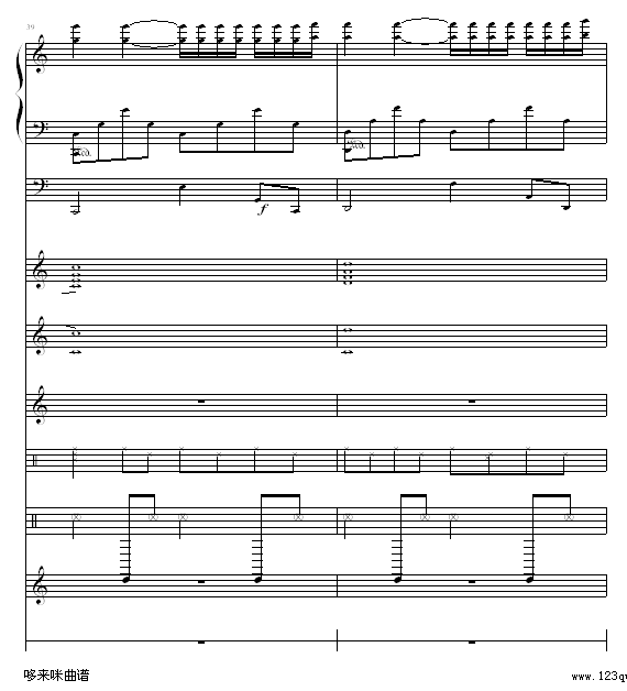 水边的阿狄丽娜 -（乐队总谱版）-克莱德曼钢琴曲谱（图20）