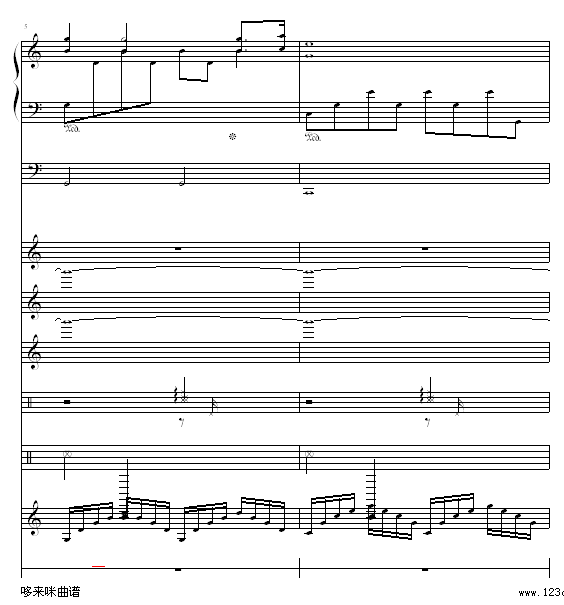 水边的阿狄丽娜 -（乐队总谱版）-克莱德曼钢琴曲谱（图3）