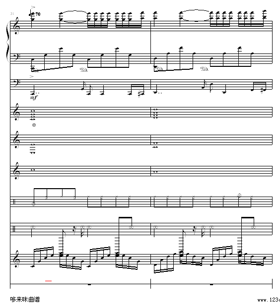 水边的阿狄丽娜 -（乐队总谱版）-克莱德曼钢琴曲谱（图11）