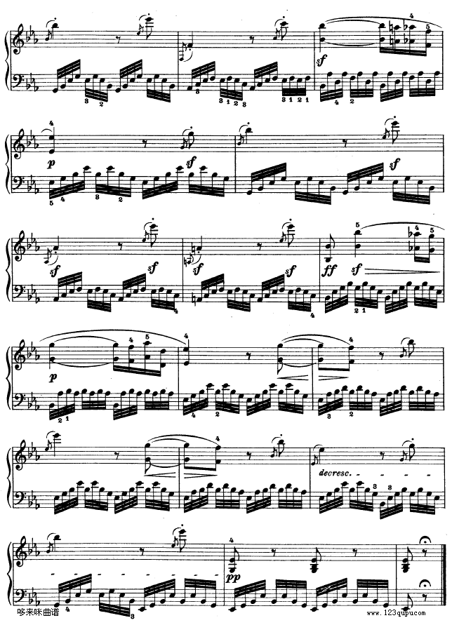 降E大调第四钢琴奏鸣曲-Op.7-贝多芬钢琴曲谱（图25）