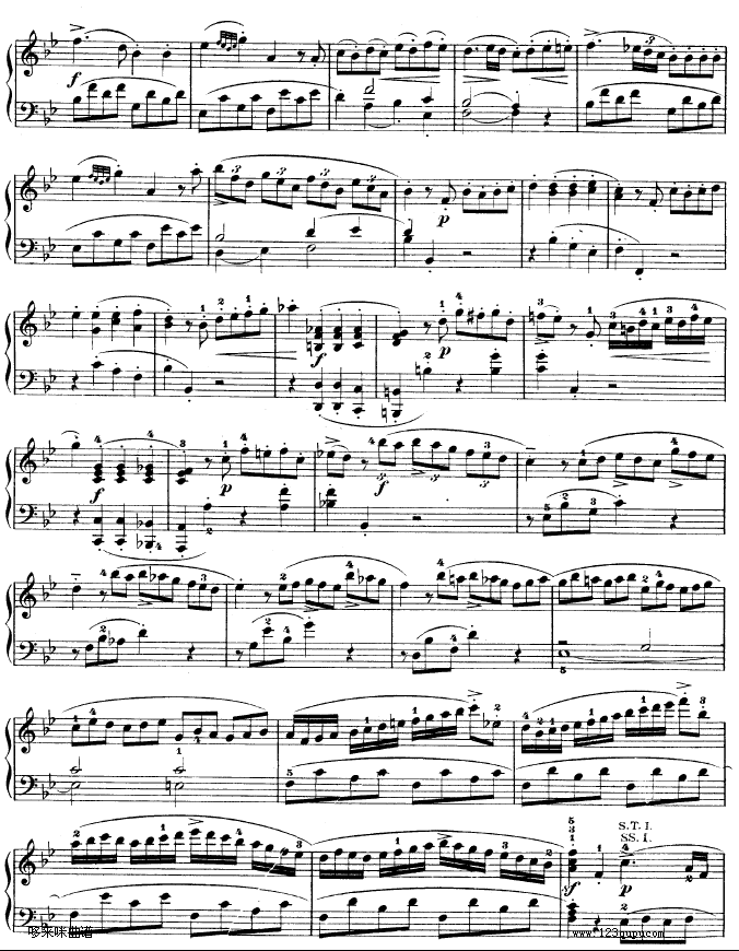 降B大调奏鸣曲 kv333-莫扎特钢琴曲谱（图17）