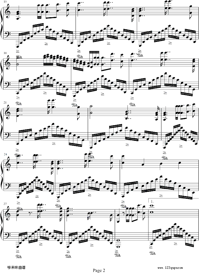 Wonderland-马克西姆钢琴曲谱（图2）