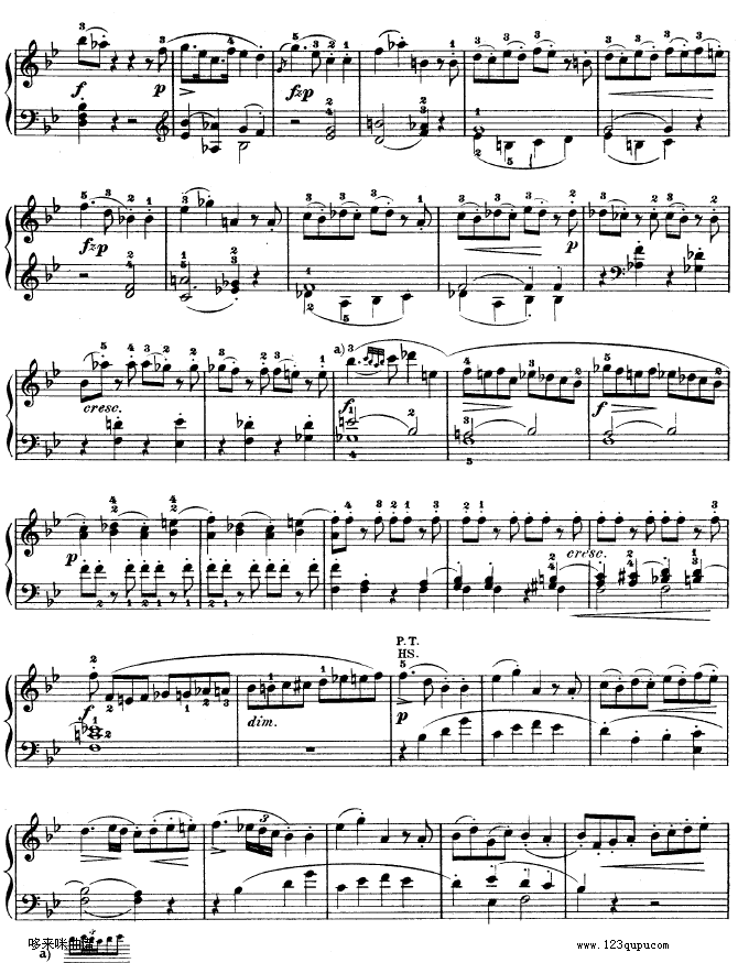 降B大调奏鸣曲 kv333-莫扎特钢琴曲谱（图16）