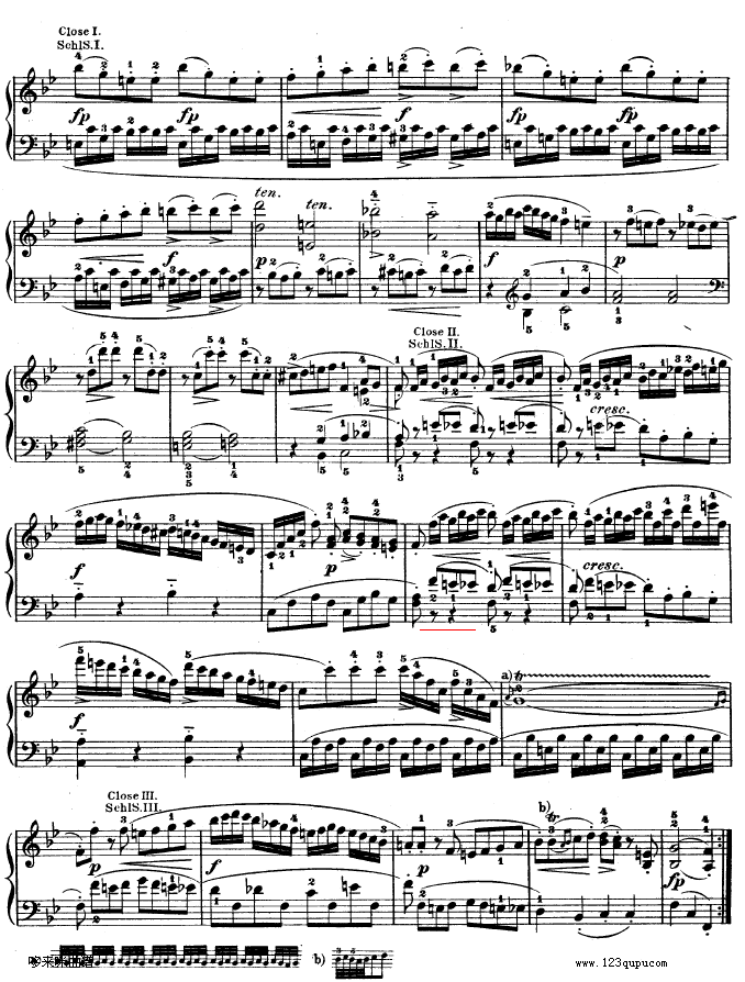 降B大调奏鸣曲 kv333-莫扎特钢琴曲谱（图3）