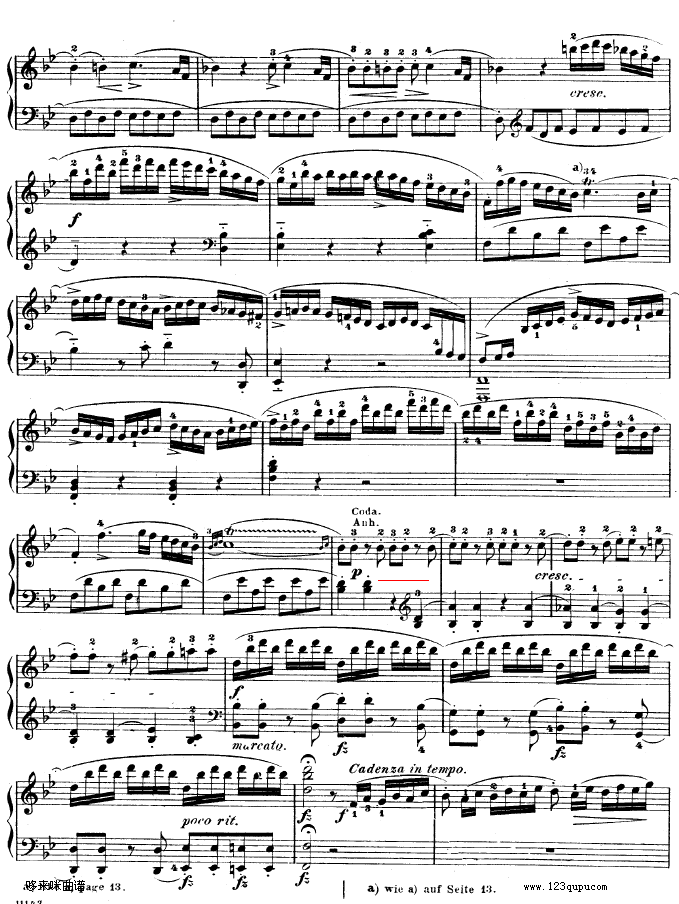 降B大调奏鸣曲 kv333-莫扎特钢琴曲谱（图18）